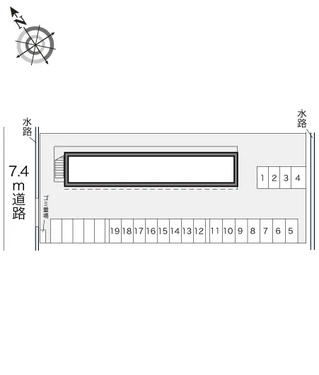 ★手数料０円★加茂市柳町２丁目　月極駐車場（LP）